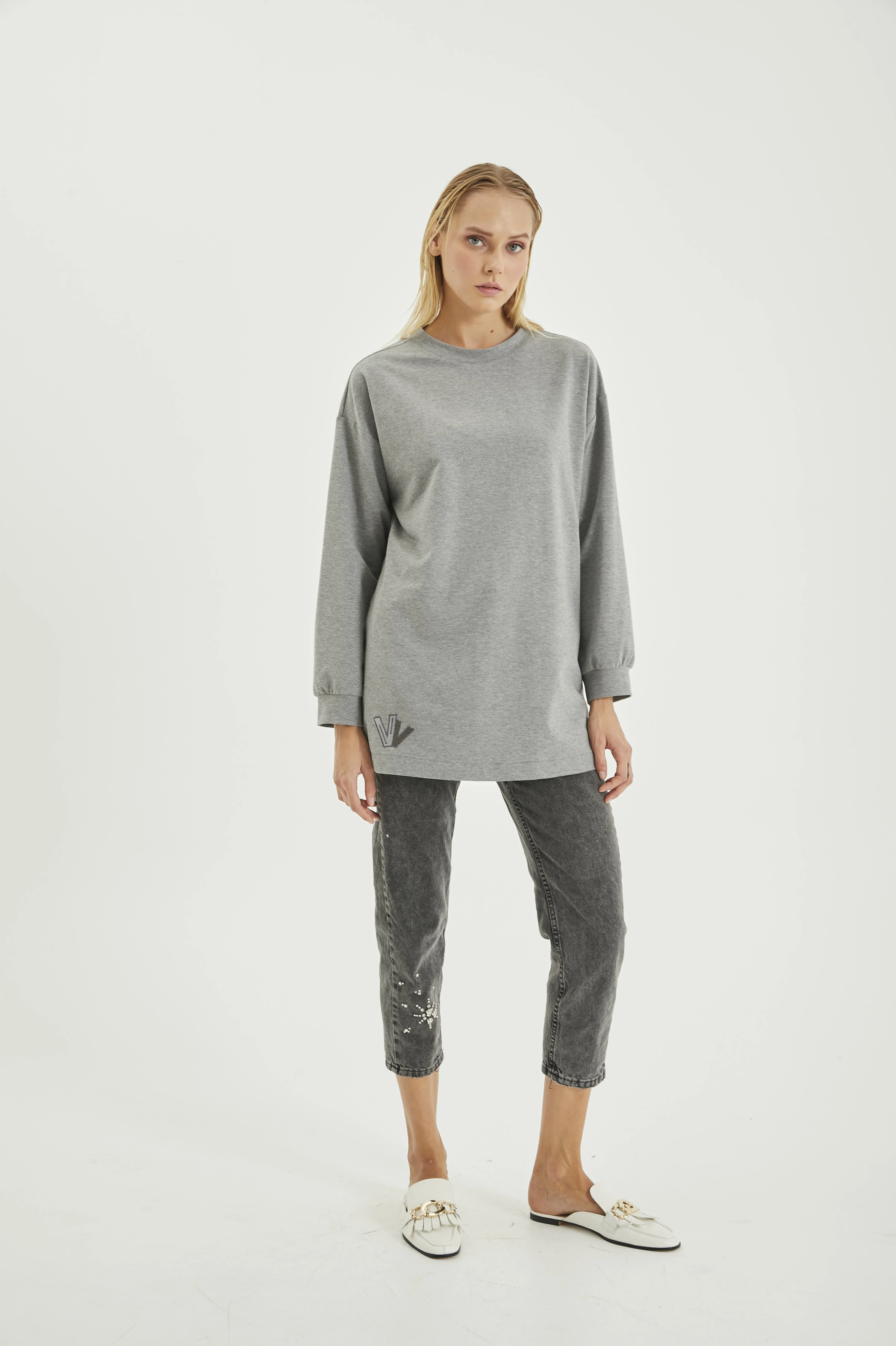 GRİ VENÖVE 21FW659 ALLDAY SWEAT