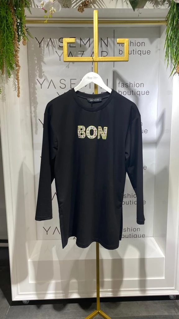 SİYAH VENÖVE BON SWEAT